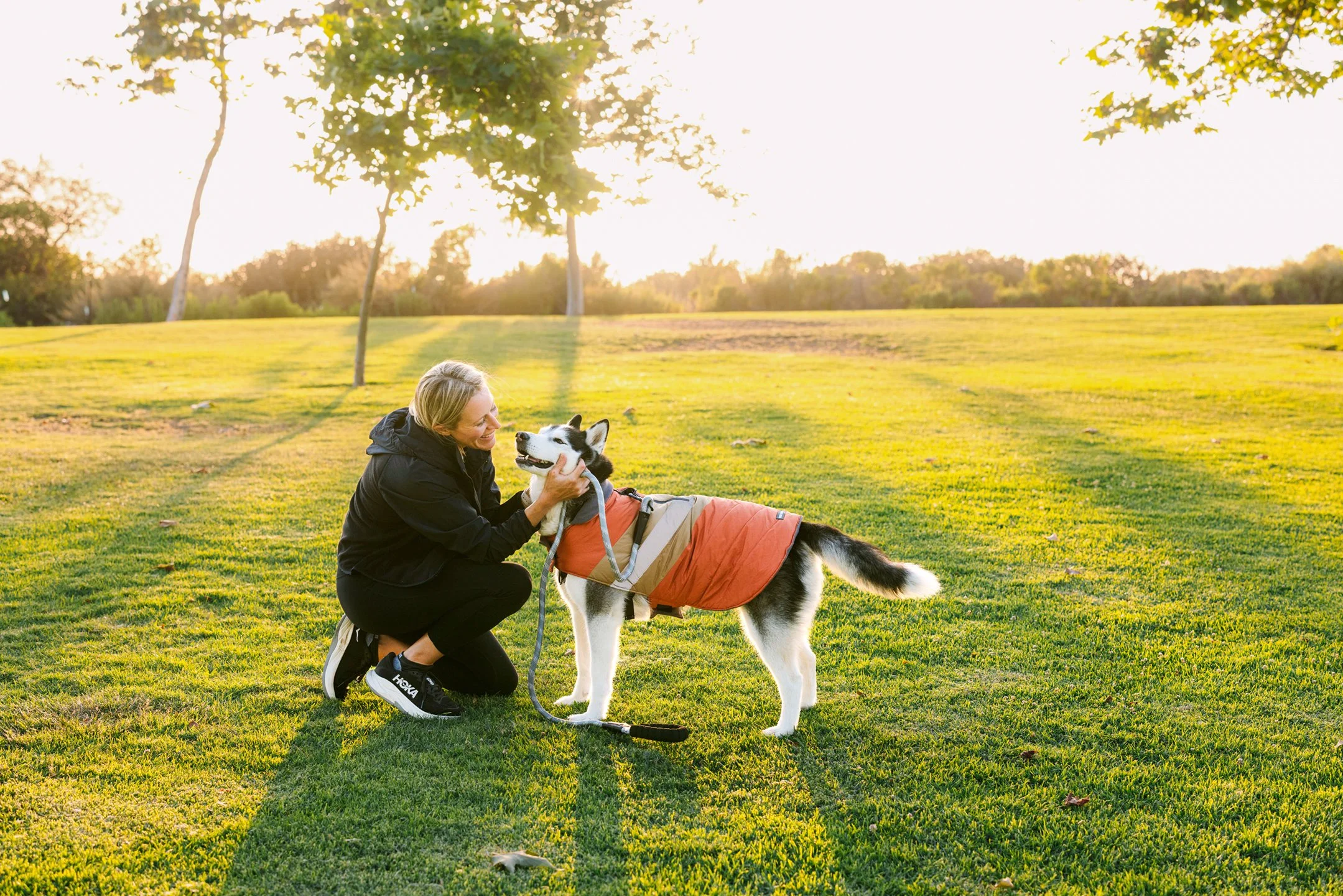 Eddie Bauer dog jacket photo shoot