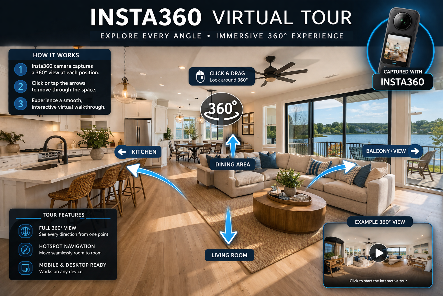 Insta360 to give your clients an immersive experience.
