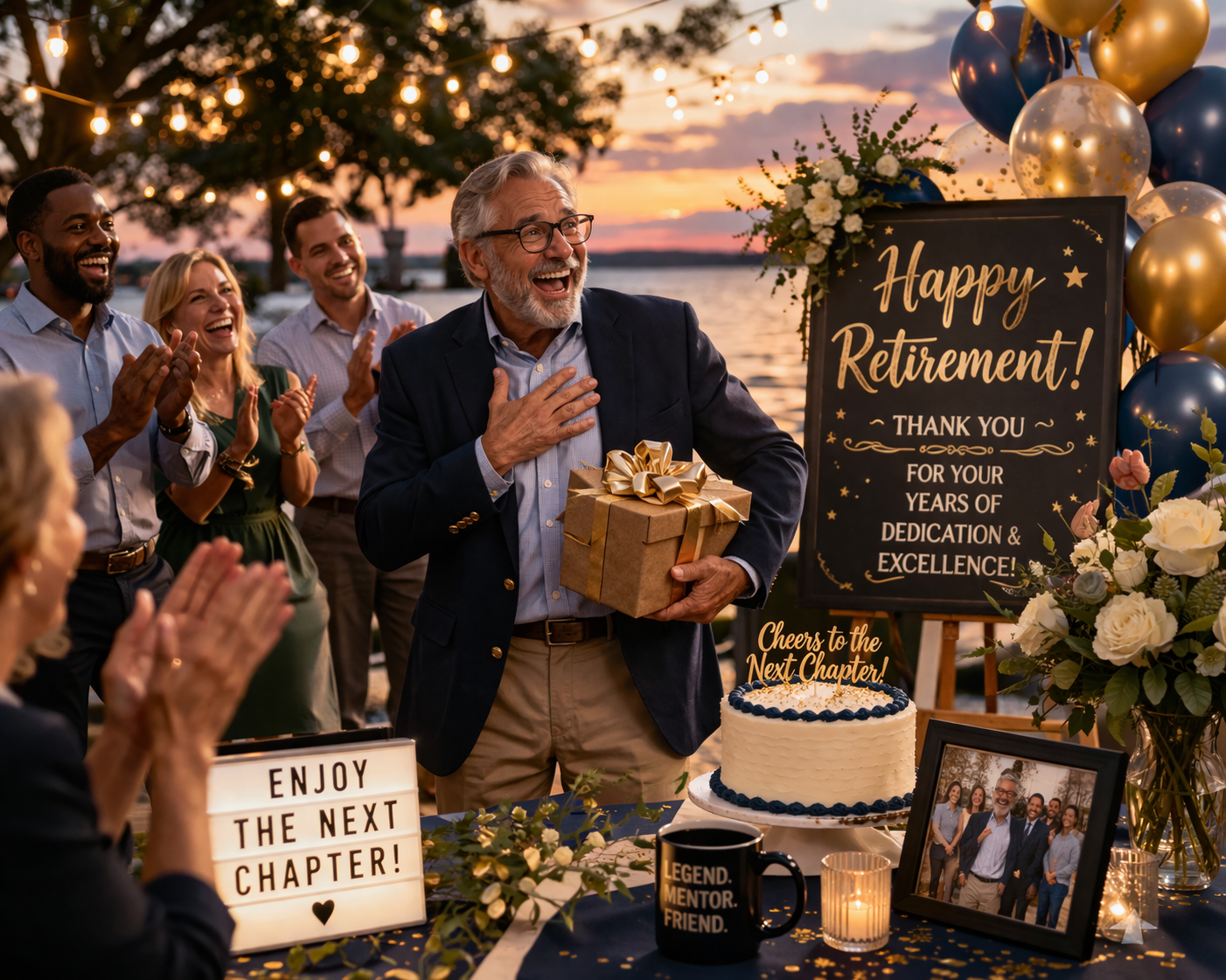 retirement celebration on the beach