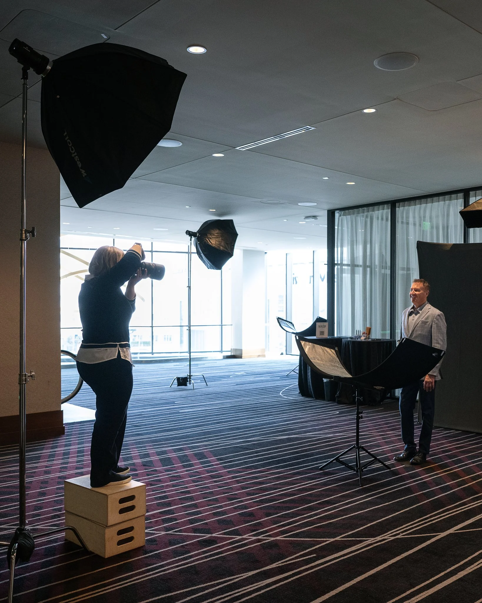 On-site Corporate Headshots at a hotel conference space