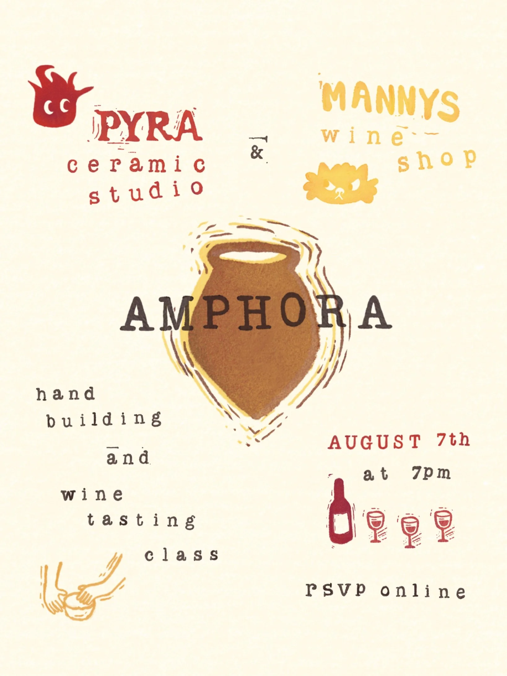 Wine & Clay Night with Manny's Wine Shop