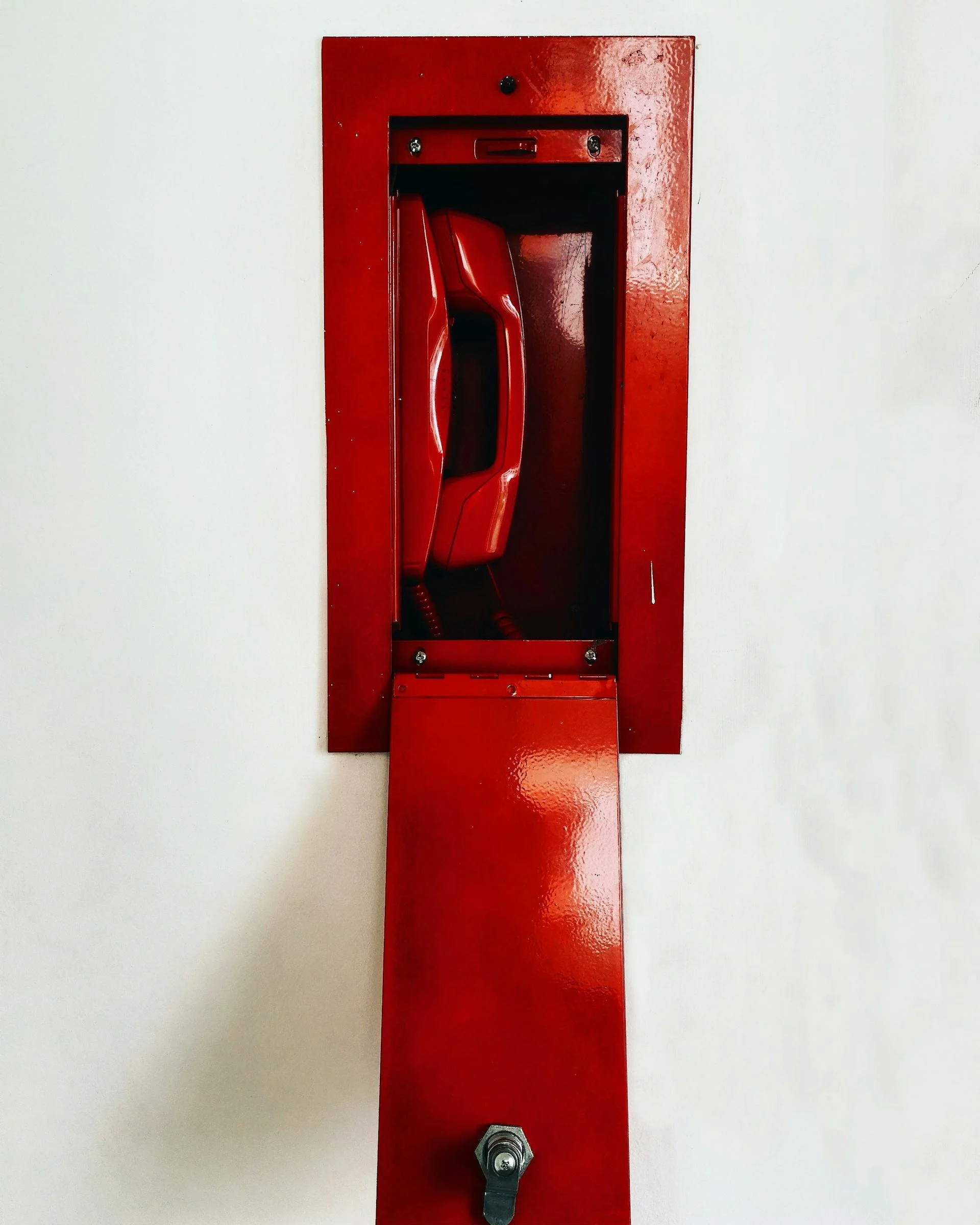 Red emergency phone