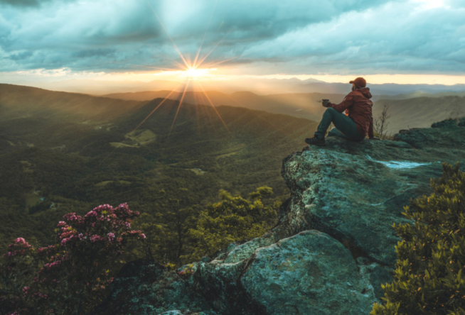 A man overlooking the Shenandoah Valley