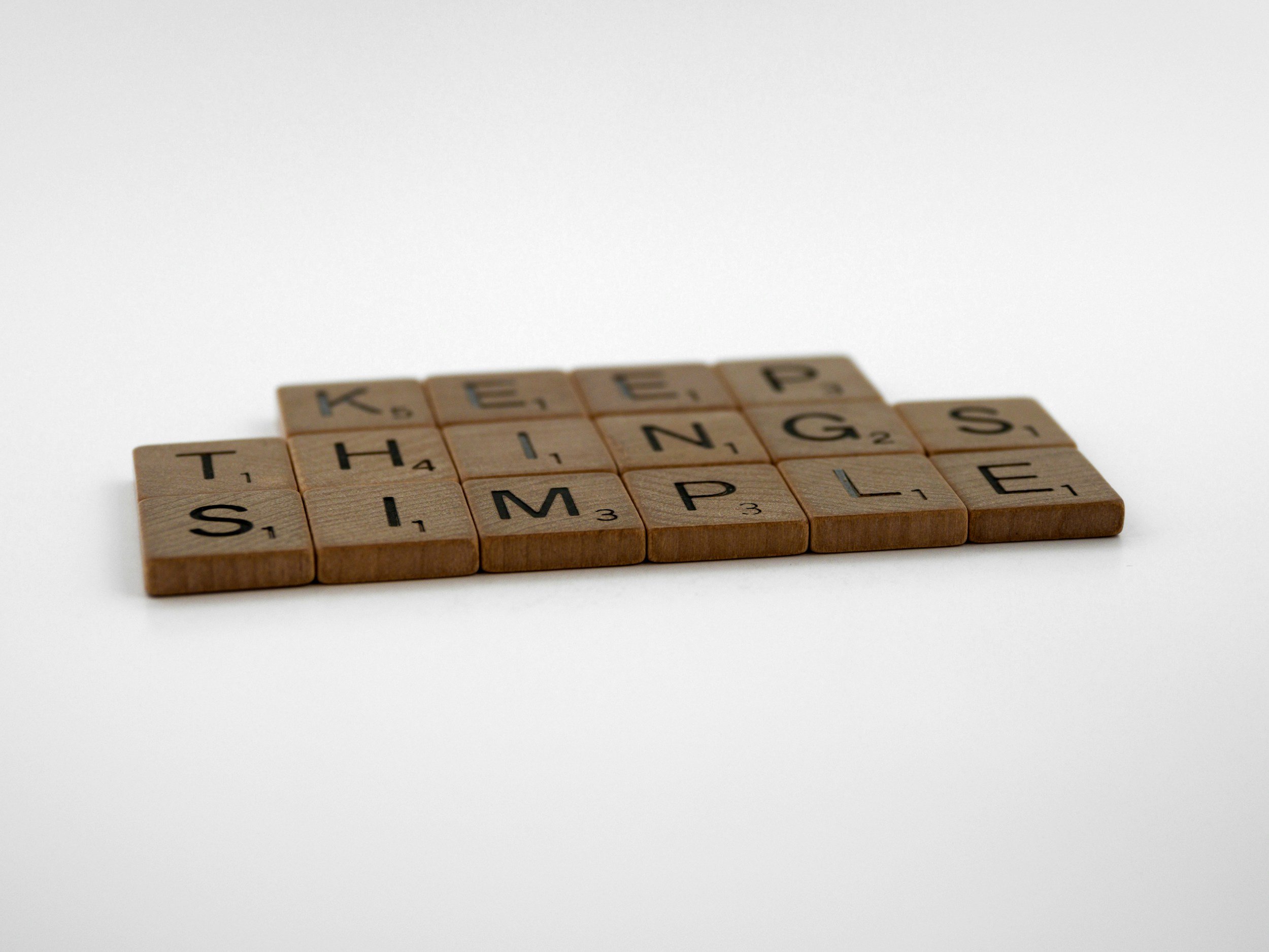 Scrabble pieces - Keep Things SImple