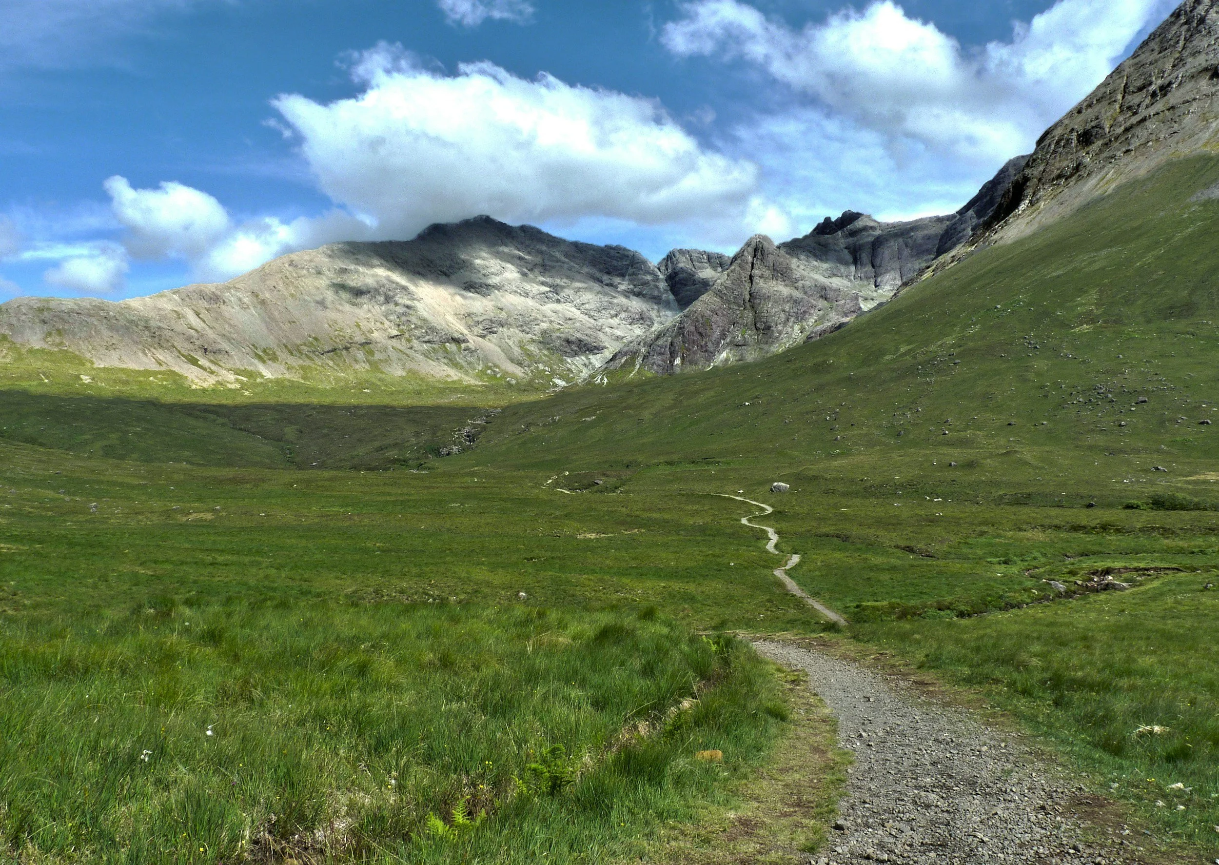 a long trail to the mountains