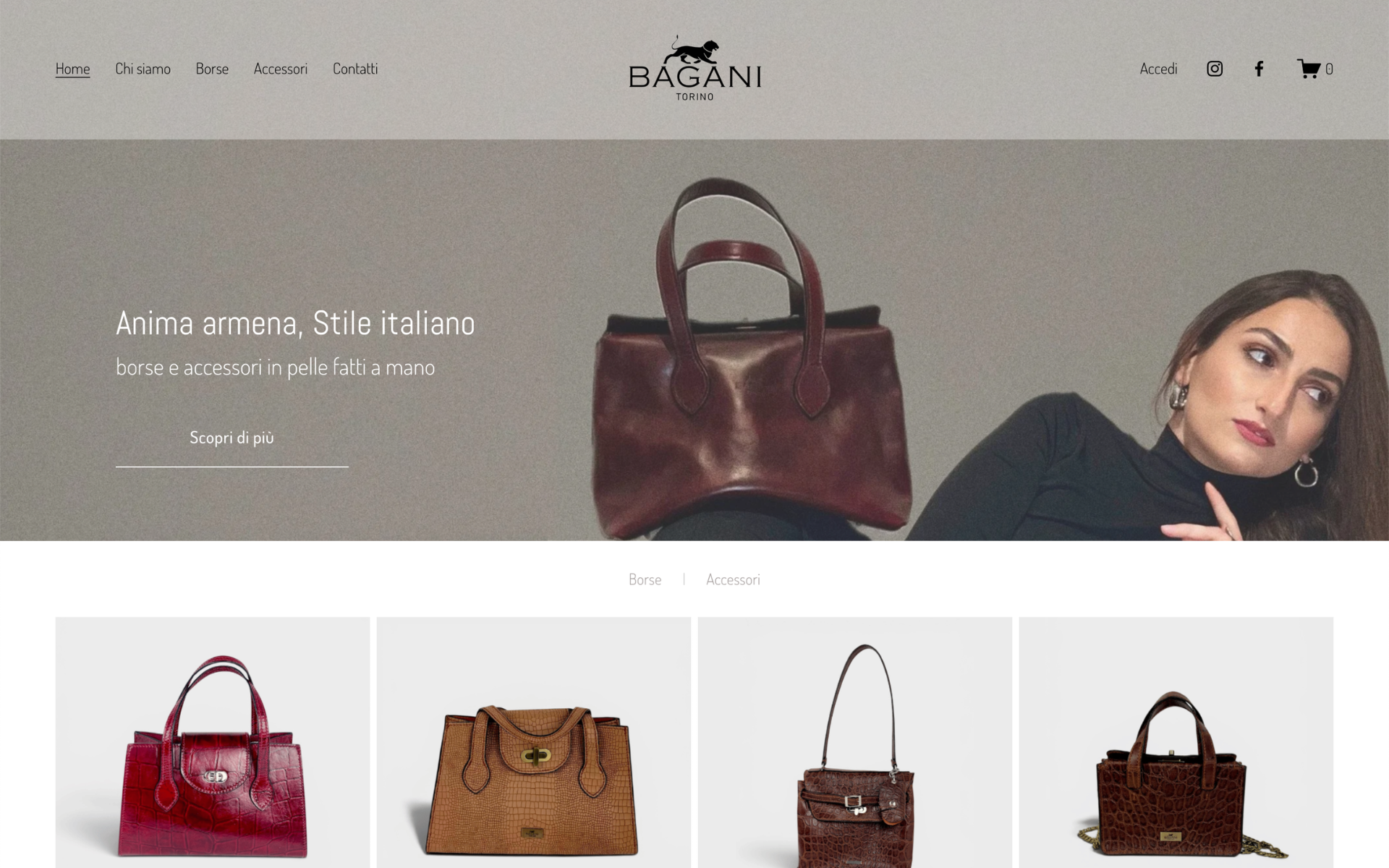 Progetto sito web Bagani