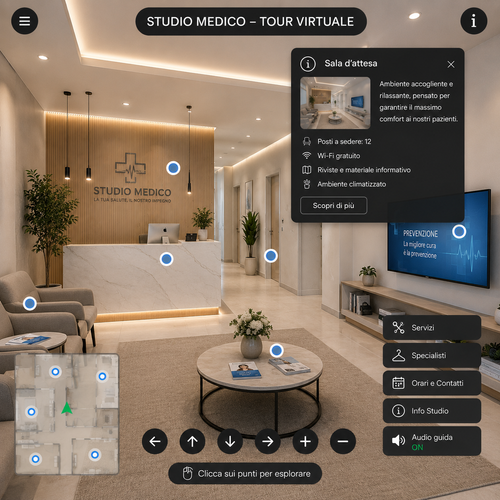 Tour virtuali per studi medici