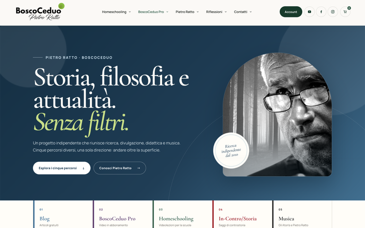 Progetto sito web Pietro Ratto