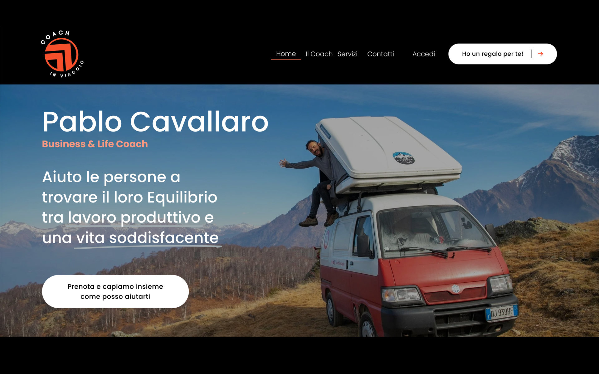 Progetto sito web Coach