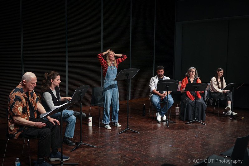 Don Wood, Sam Hannum, Elenor Paul, Joe Marano, Jennifer McGeorge, and Shel Saumier - photo credit Jim Norrena, ACT OUT Photography