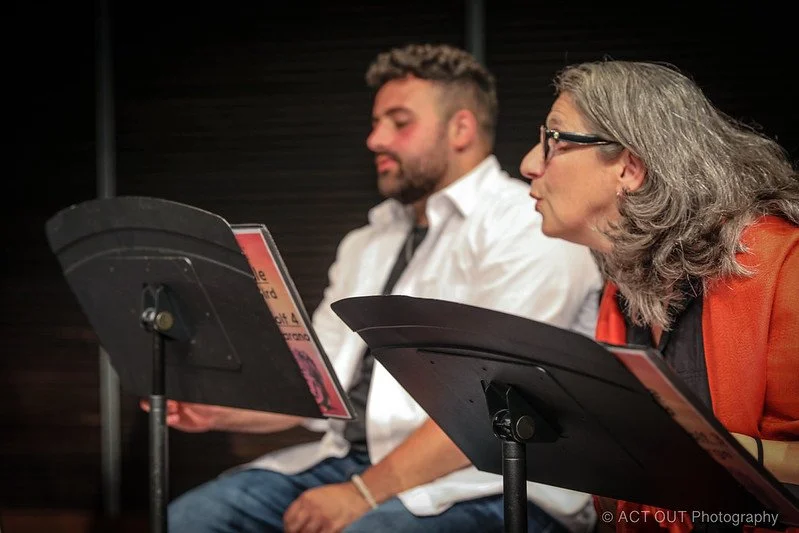Joe Marano as Sy and Jennifer McGeorge as Mona - photo credit Jim Norrena, ACT OUT Photography