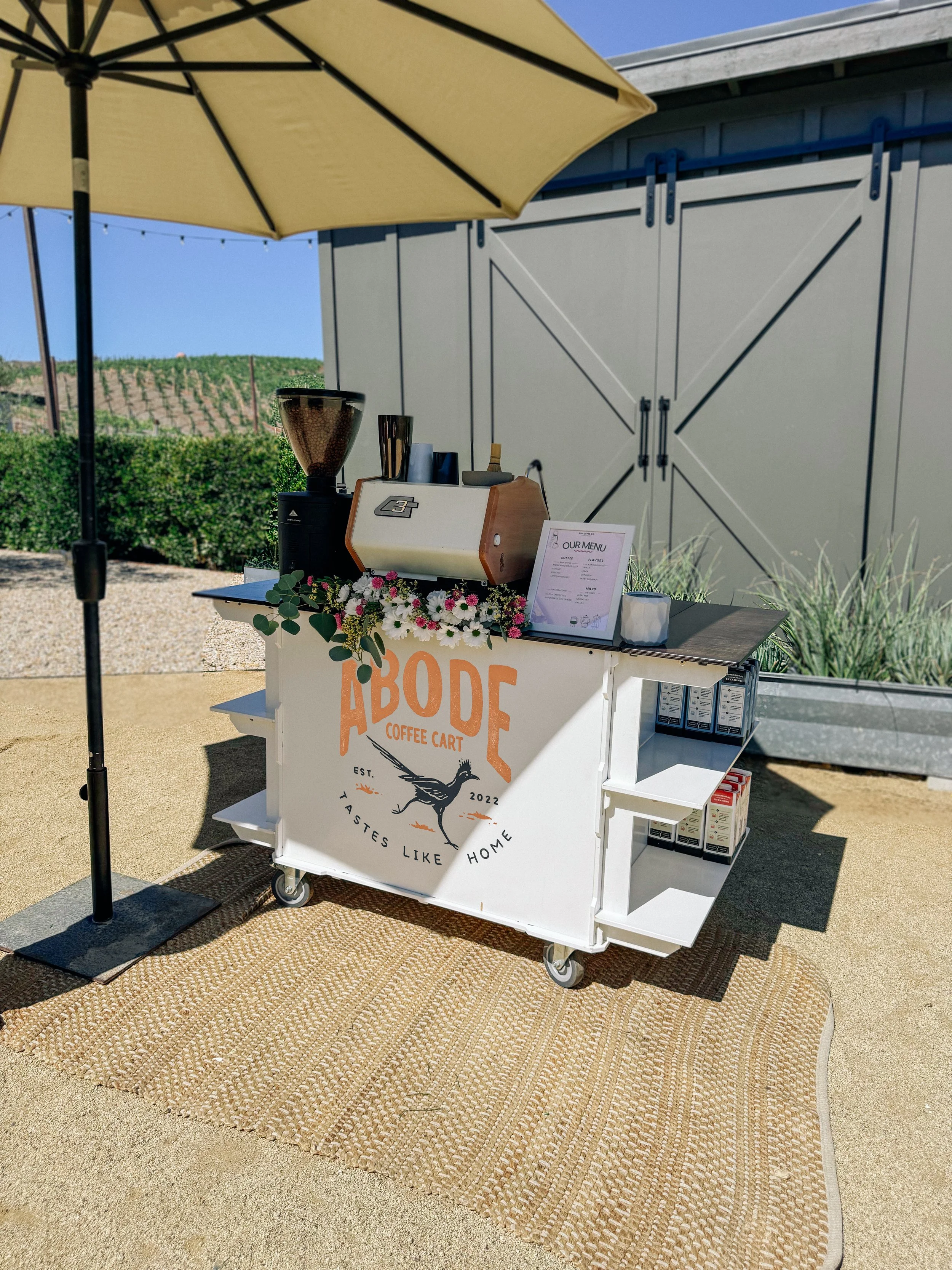 Abode Coffee Cart mobile coffee cart and team in Temecula, CA