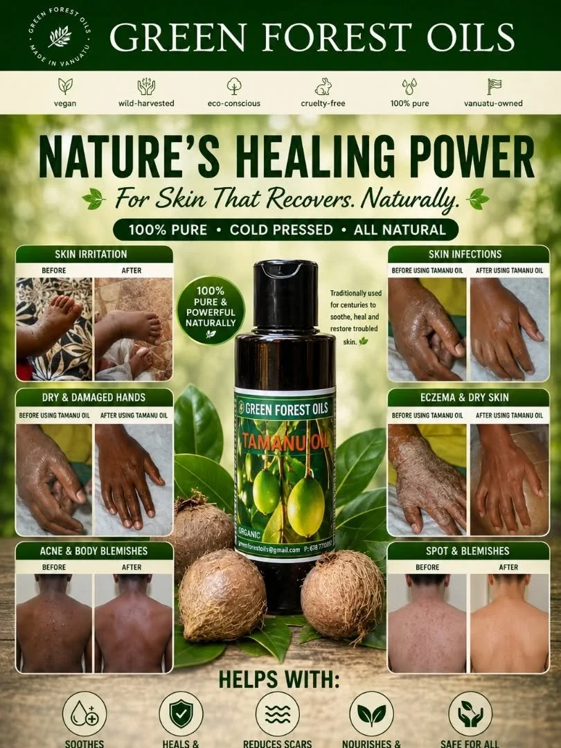 Green Forest Oils only produce you the Purest of Tamanu oil