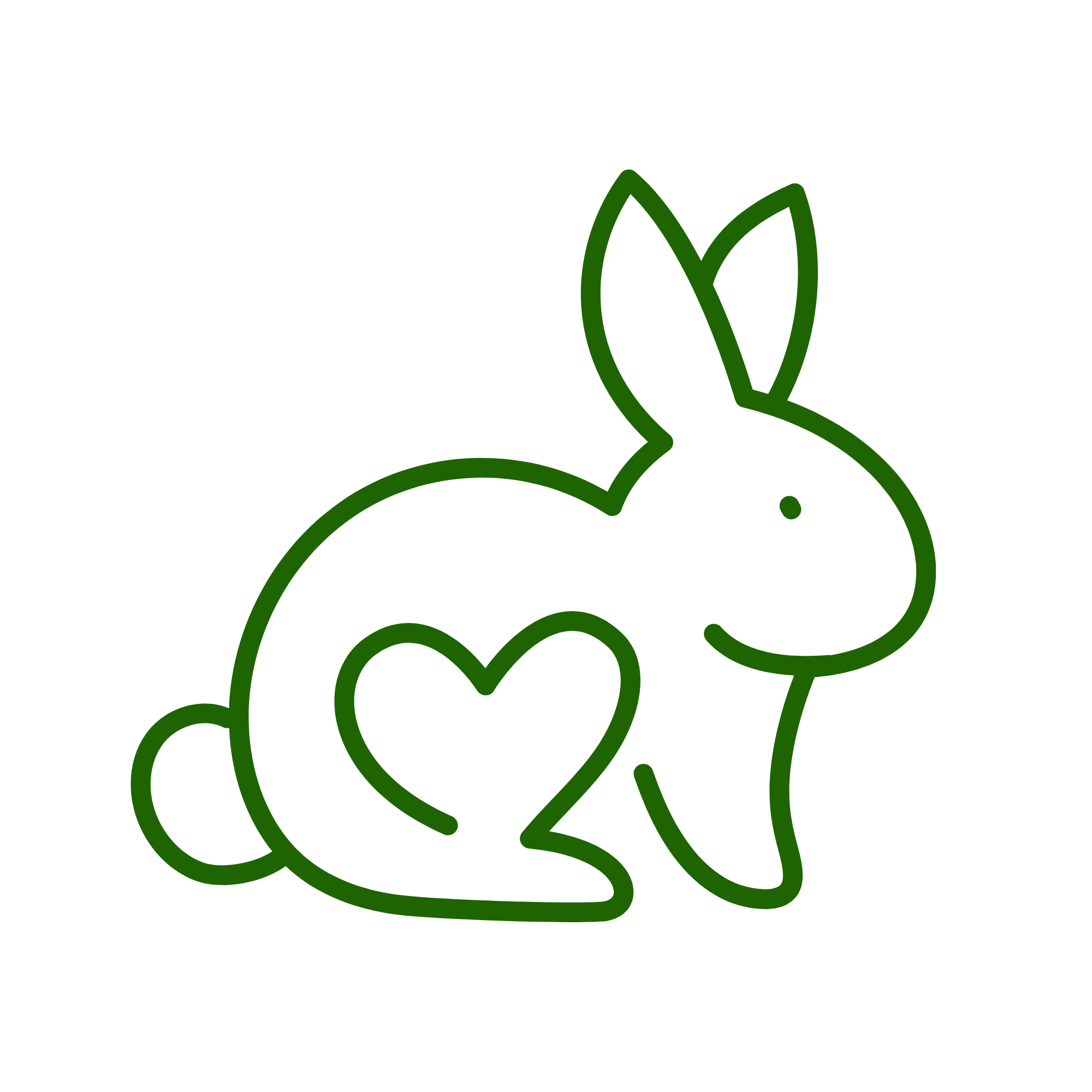 Website line drawing representing cruelty-free