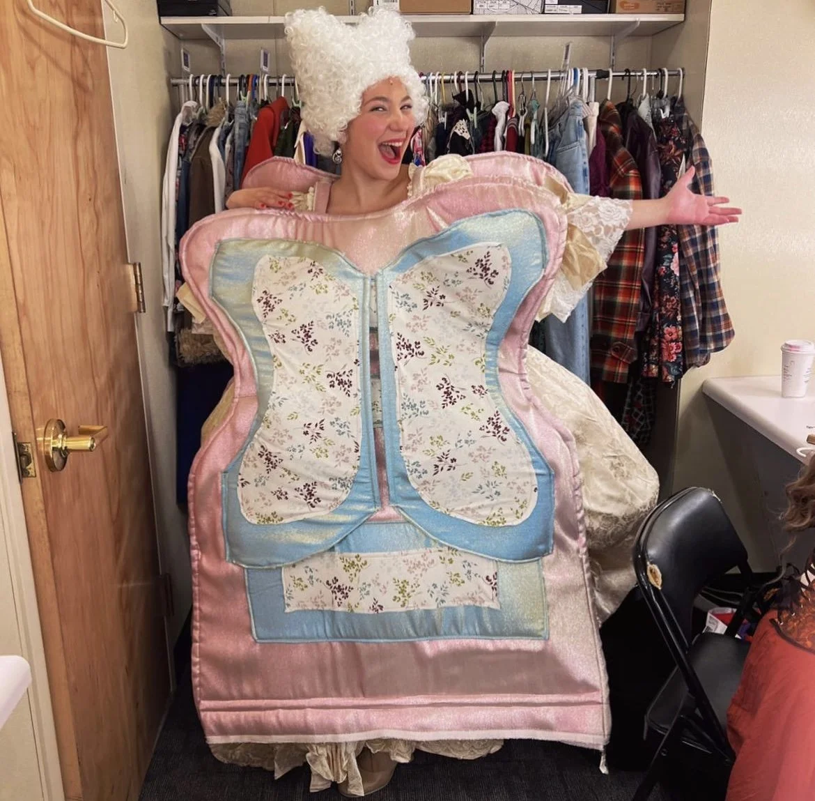 Rebecca goes on as Madame de la Grande Bouche in "Beauty in the Beast" at the John W. Engeman Theater.