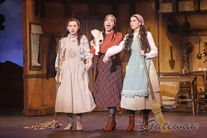 Rebecca as Chava, Leah Mossman as Tzeitel, and Ruthy Froch as Hodel.