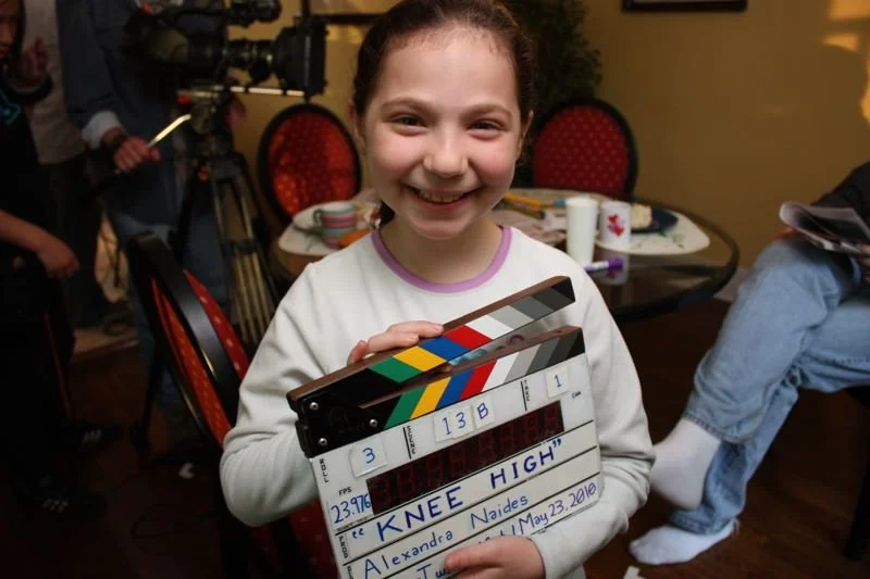 Behind the scenes of "Knee High" film.