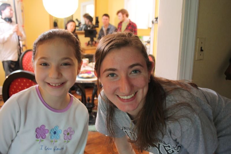 Behind the scenes of "Knee High" film.