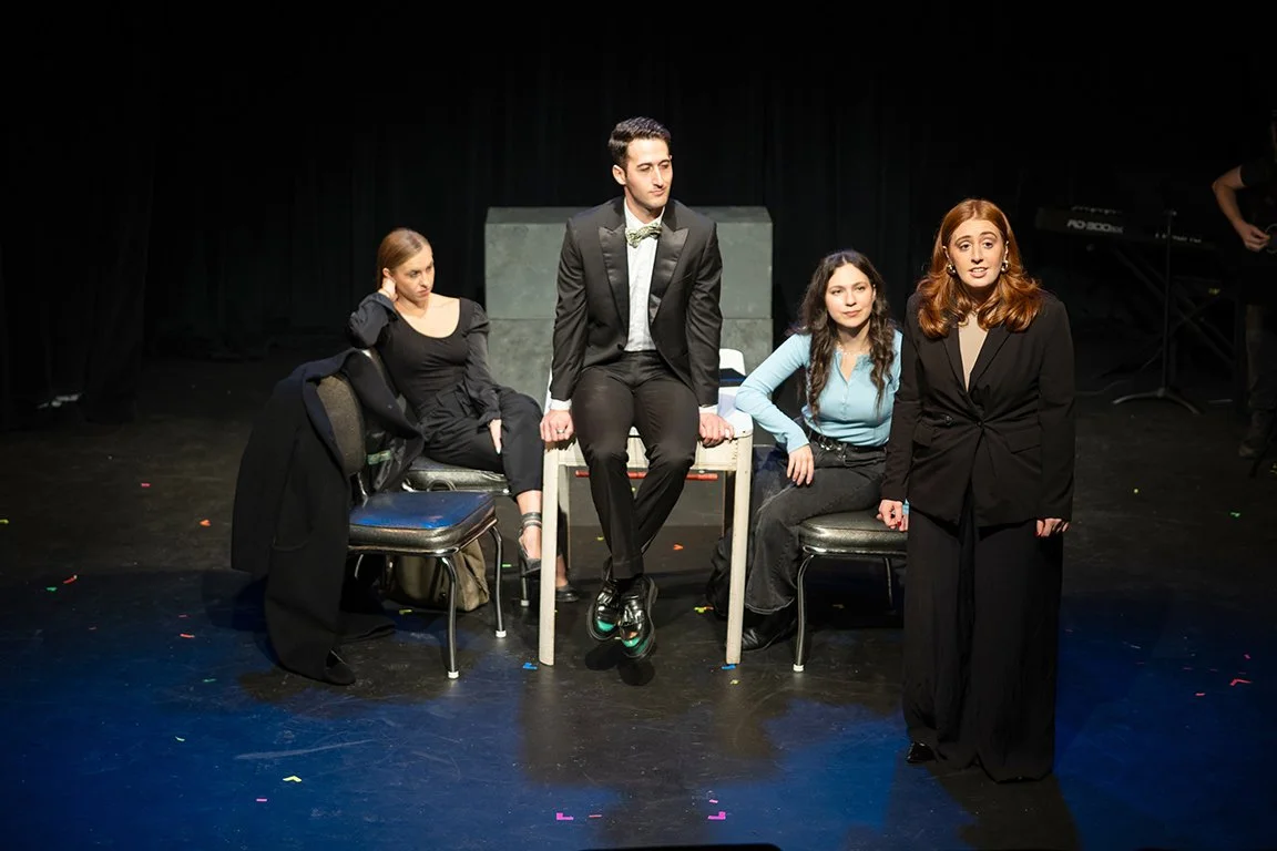 Scene from "The High School Reunion That Never Should Have Happened" at Spark Theatre Festival.