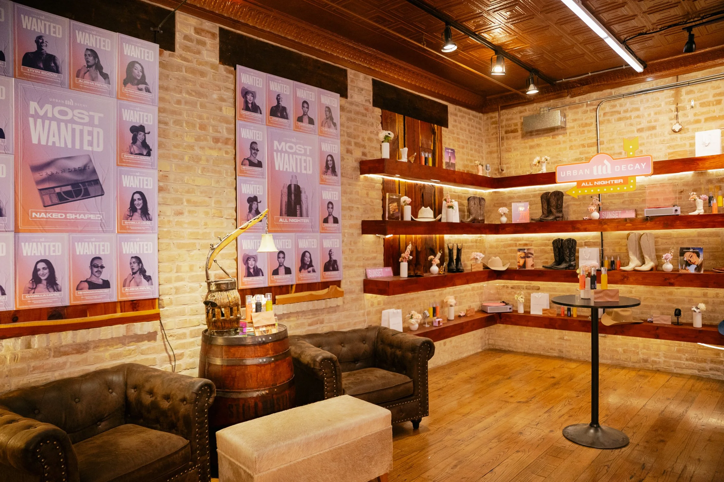 Atmosphere of Urban Decay brand event on South Congress in Austin