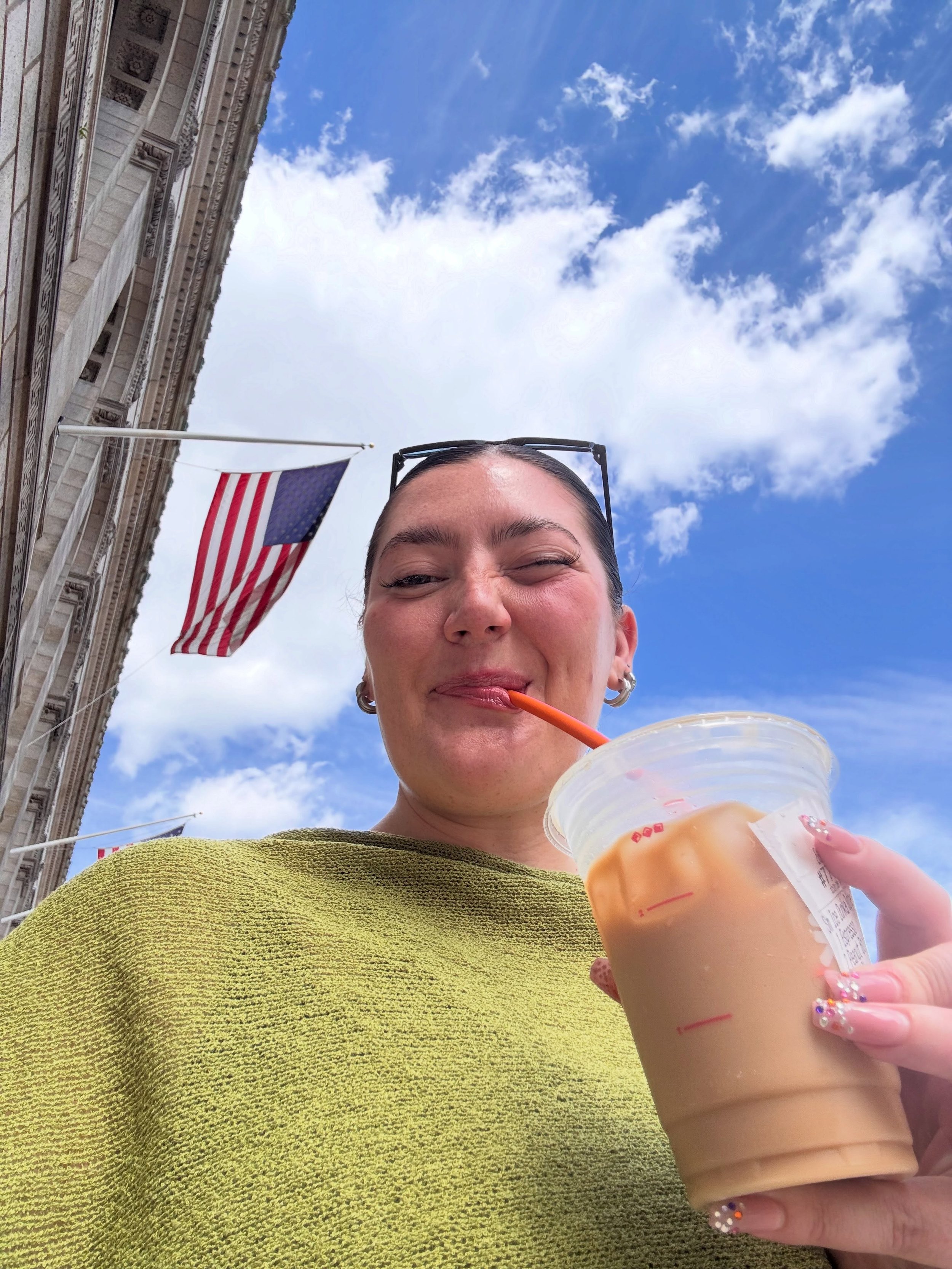 me 🤝🏼 an iced latte on vacation