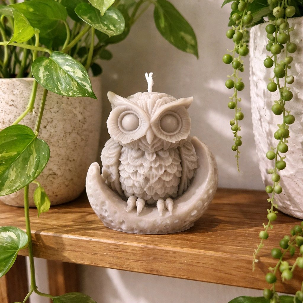 English Garden Scented Owl Candle