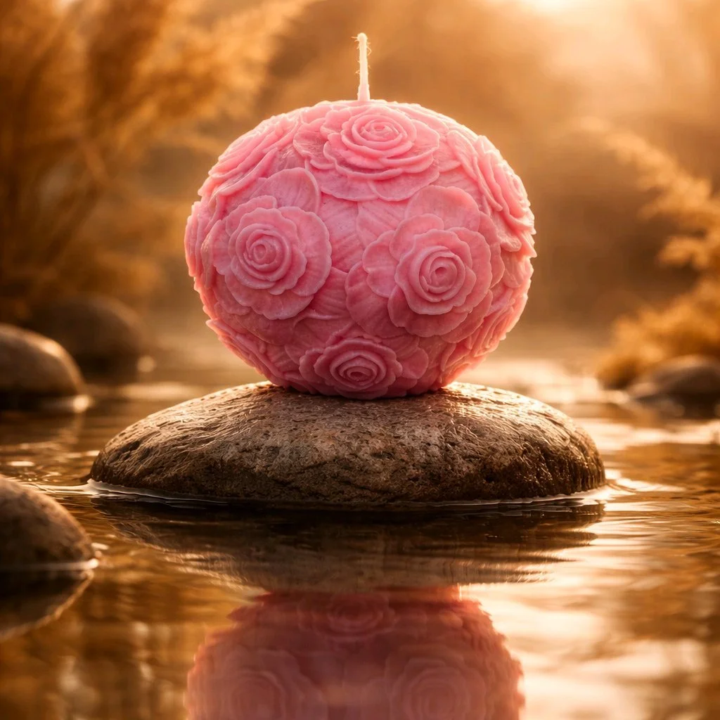 Floral Sphere Candle