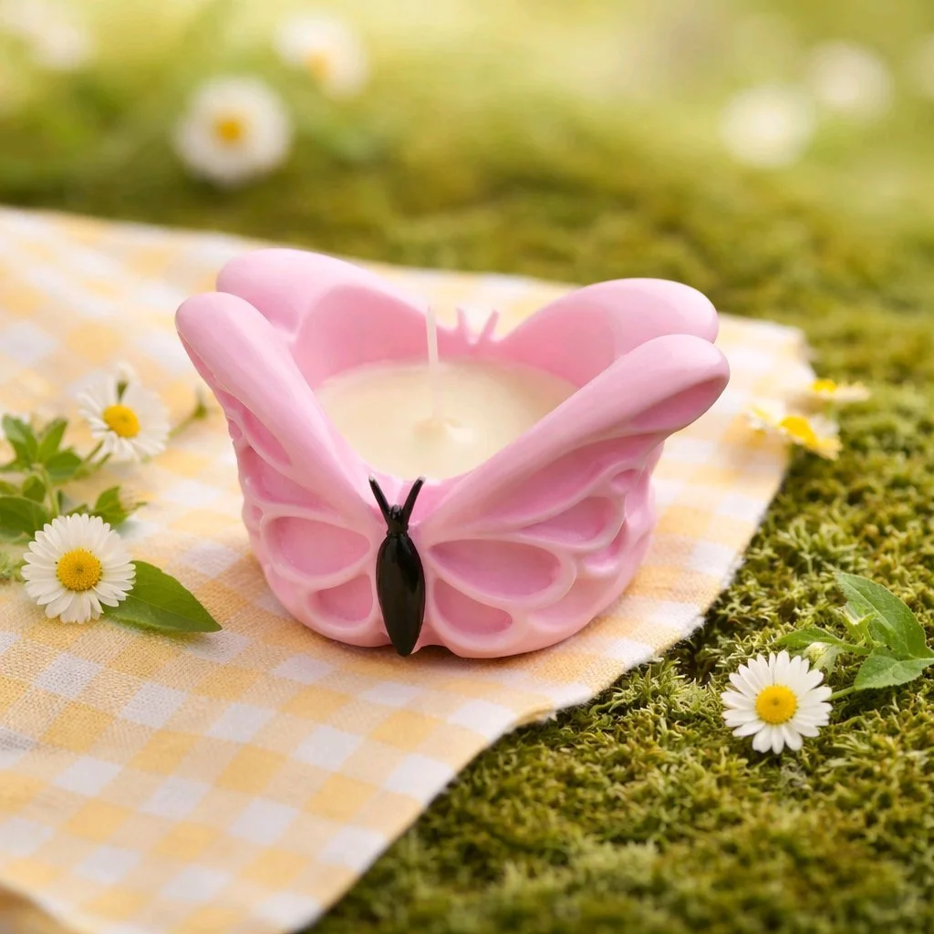 Ceramic Butterfly Candle