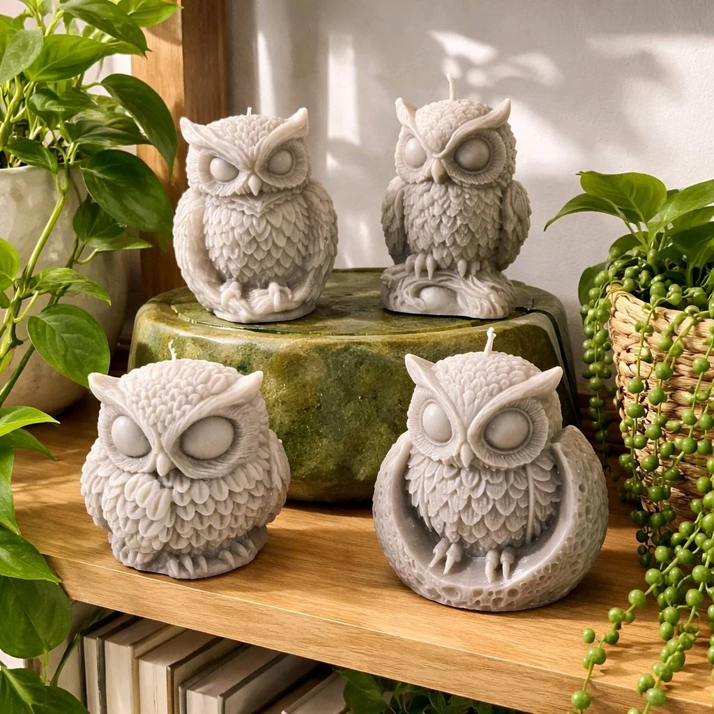 Exquisite Owl Candle Set