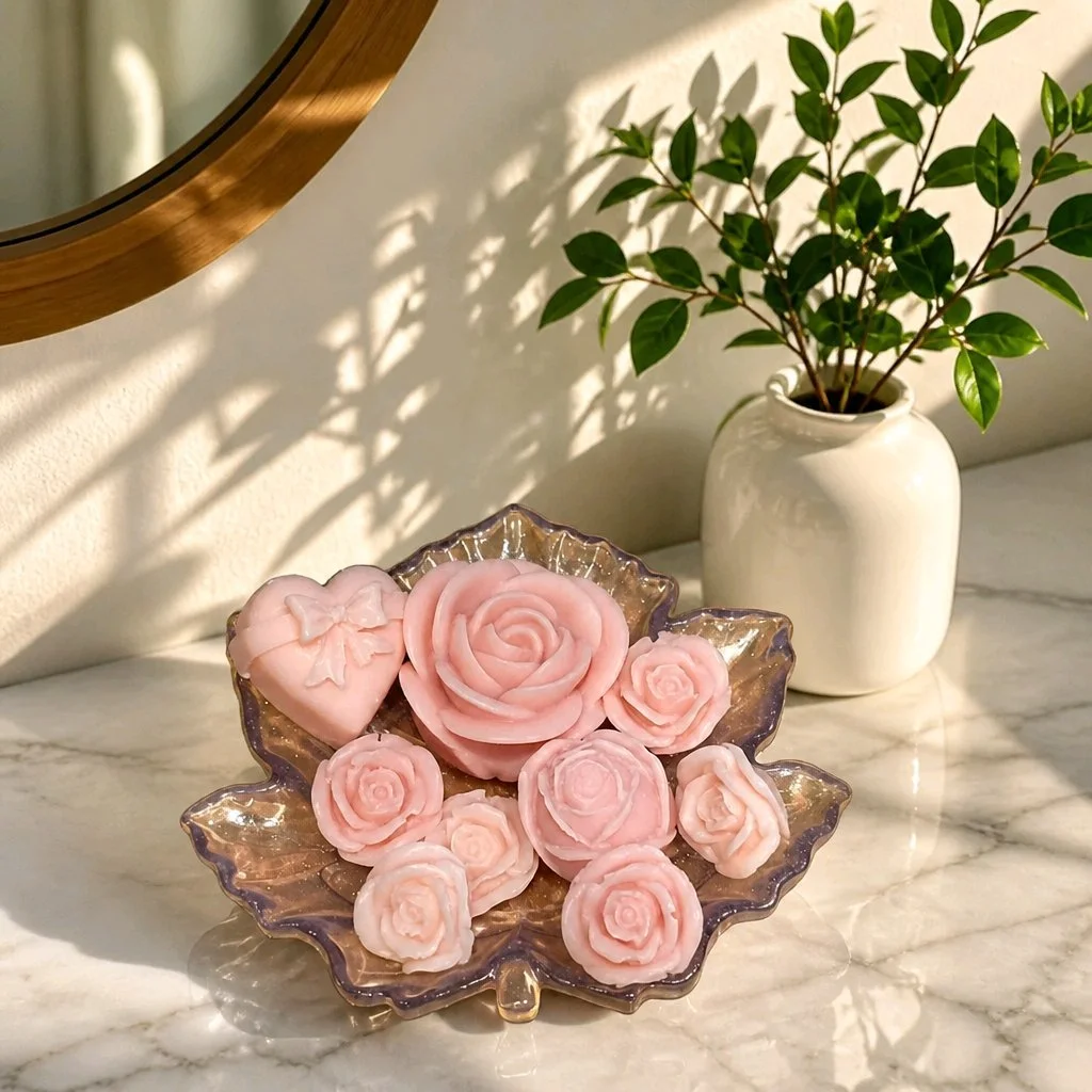 Rose Shea Butter Soap Bowl