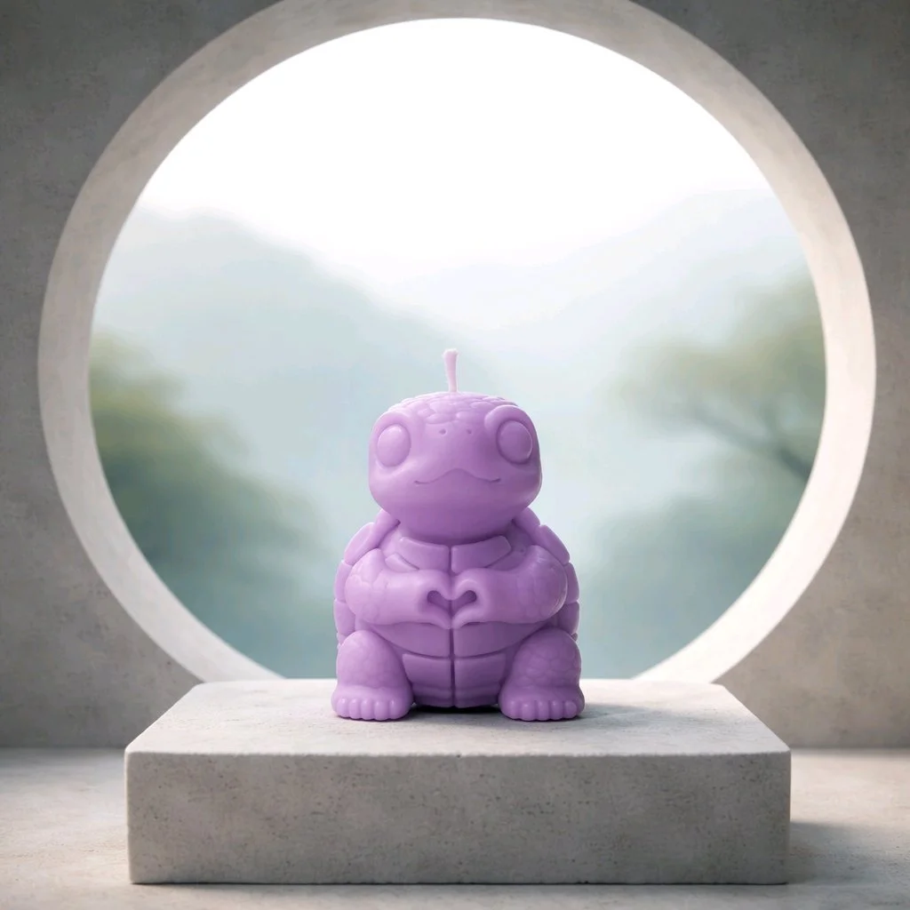 Whimsical Turtle Candle