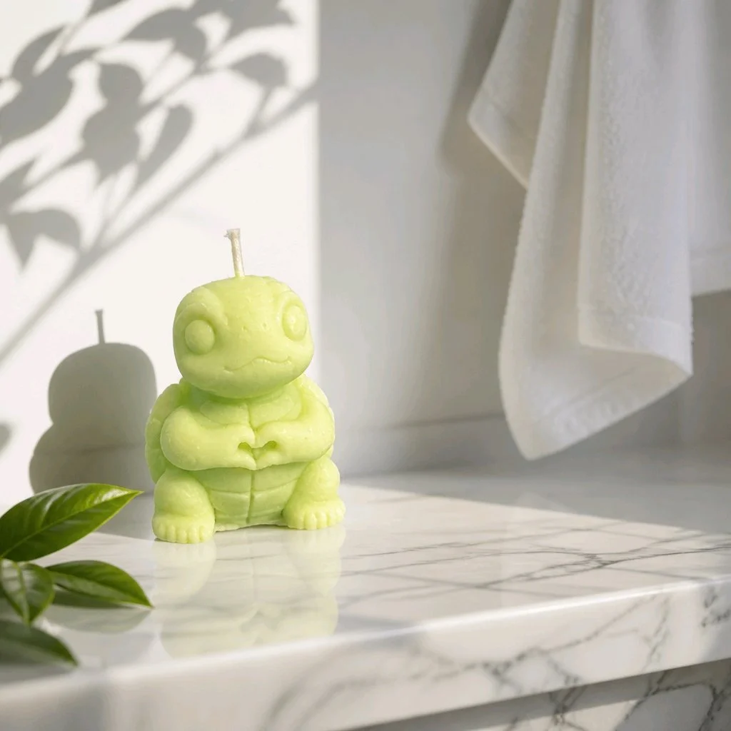 Peach Nectar Scented Turtle Candle