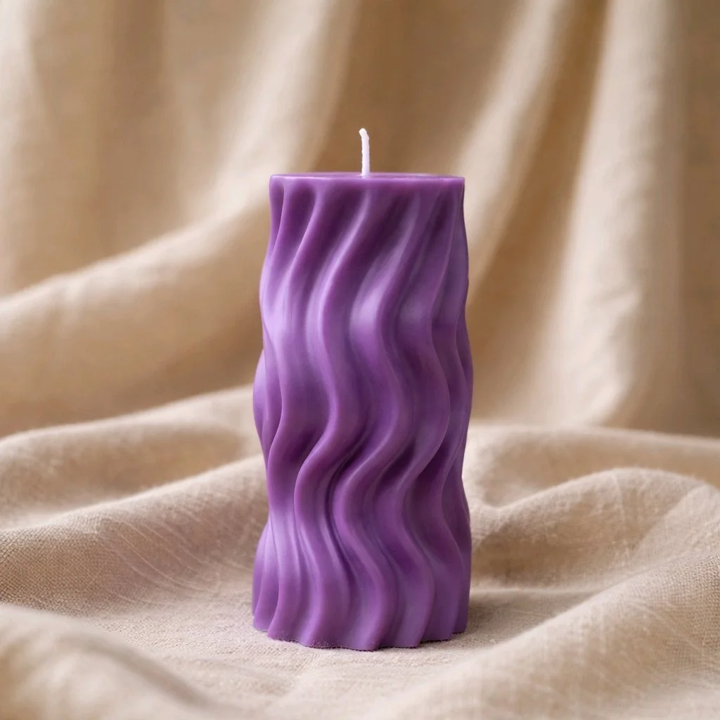 Wave Cylinder Candle
