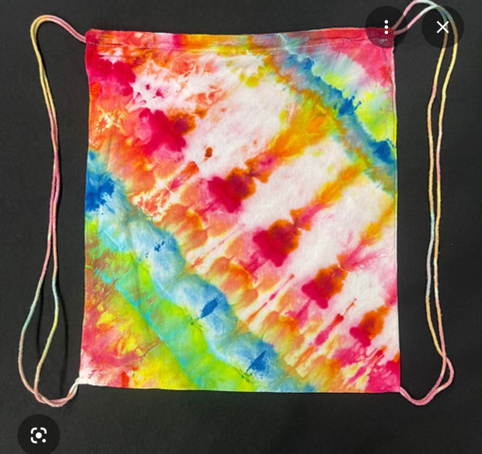 July 30- Tie Dye Drawstring Bag