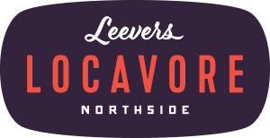 Leavers Locavore Northside logo on dark background
