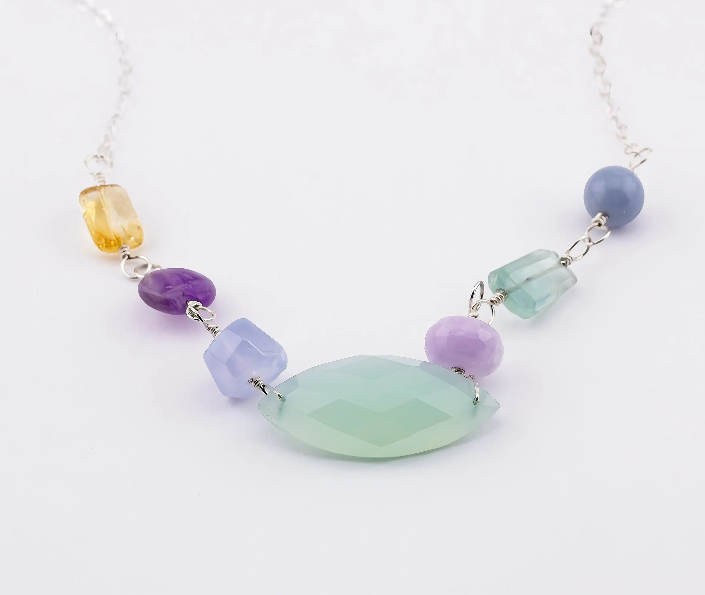 Pastel Gemstone Necklace