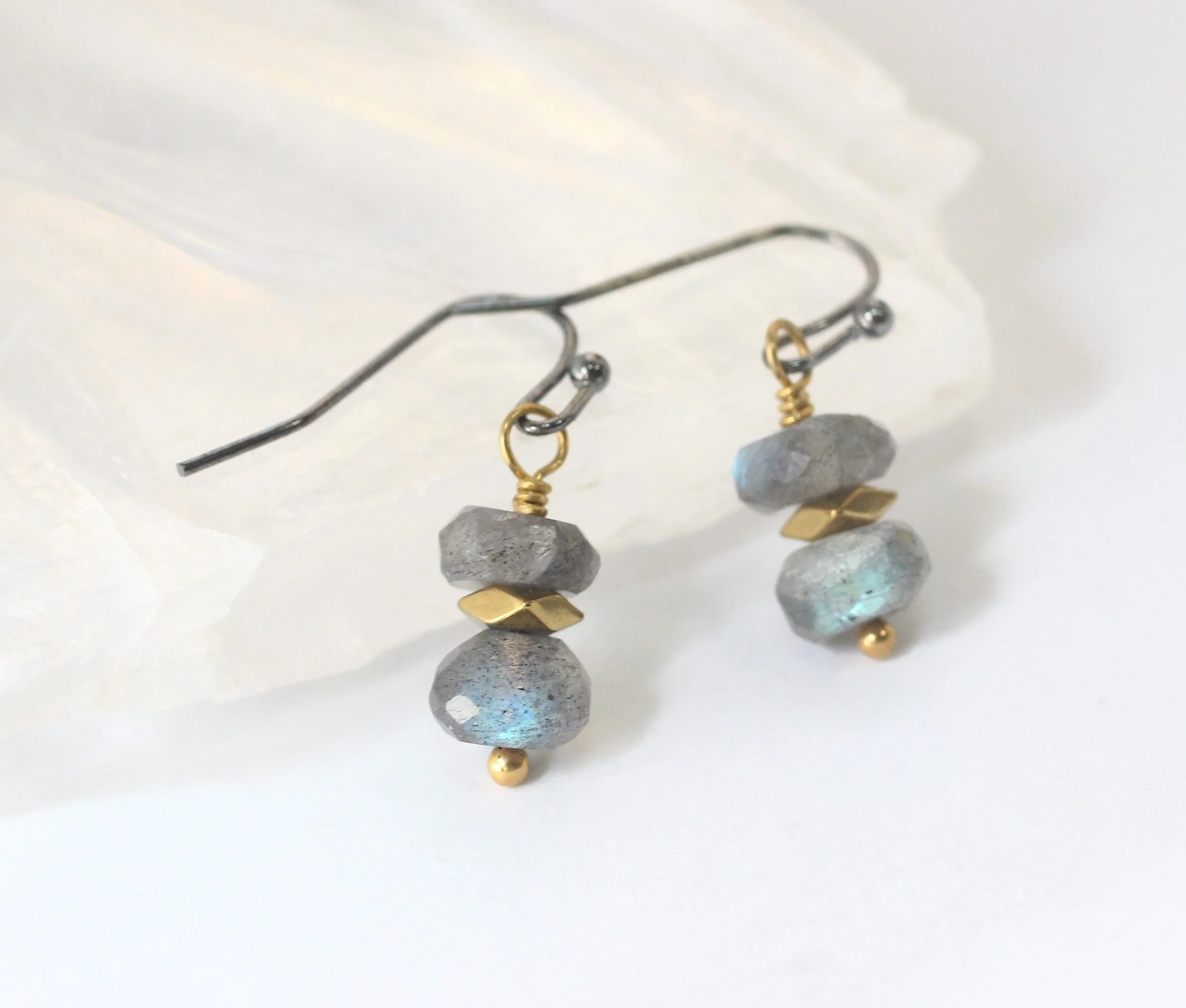 Simple Labradorite Earrings