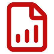 Icon of a document with a chart or graph indicating data or analytics.