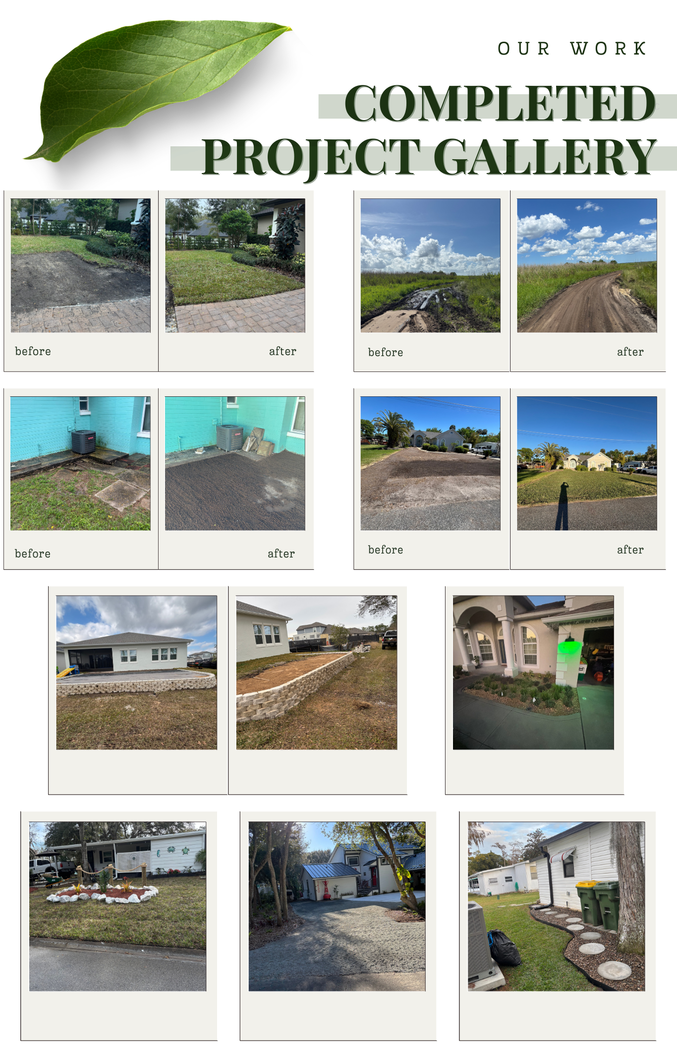 Johnson's Custom Land Care LLC — local owner-operated land clearing and sod company serving Central Florida