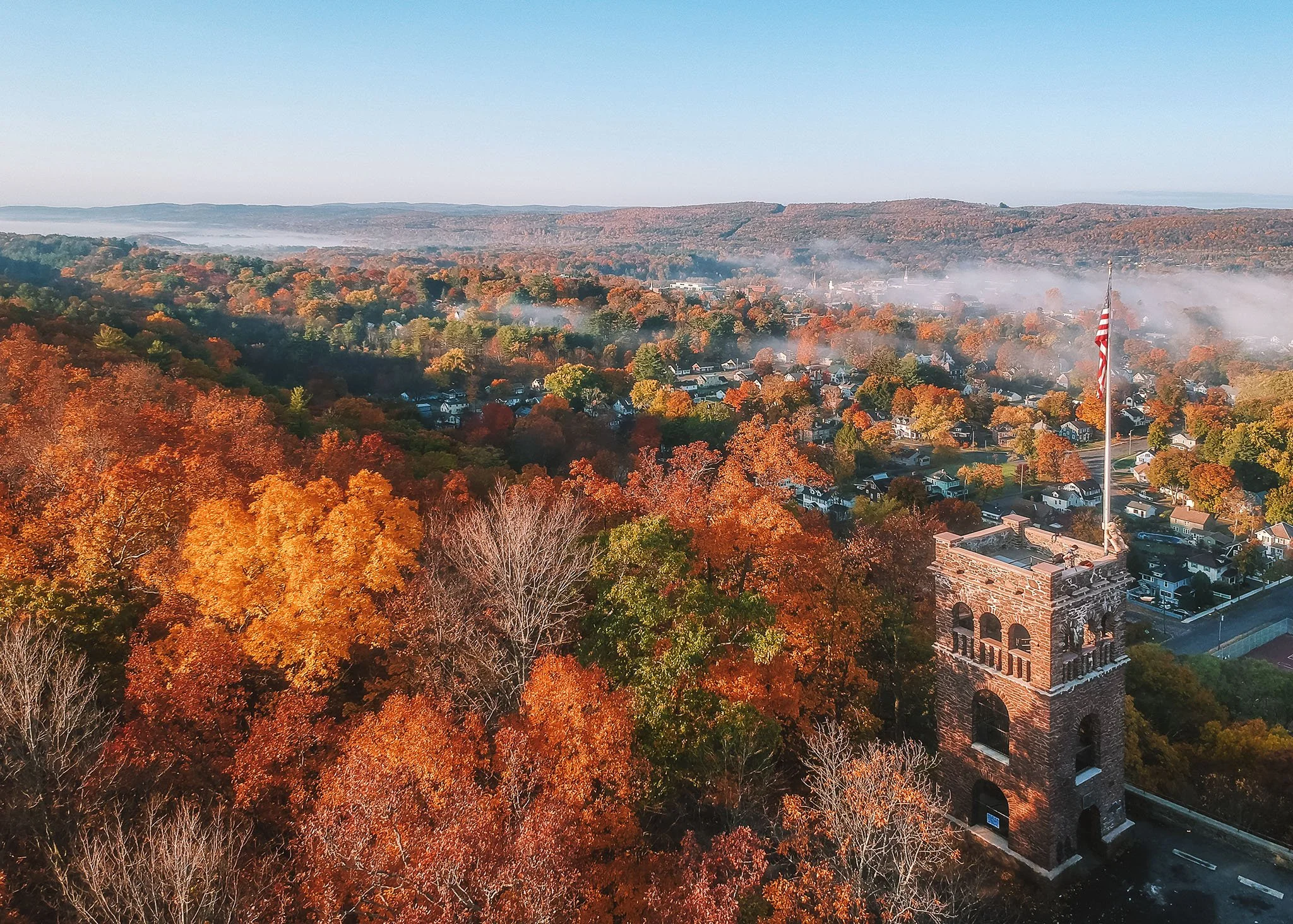 Aerial view of a southeastern Massachusetts community, representing the Joseph P. Niccoli Sr. Foundation's local giving mission