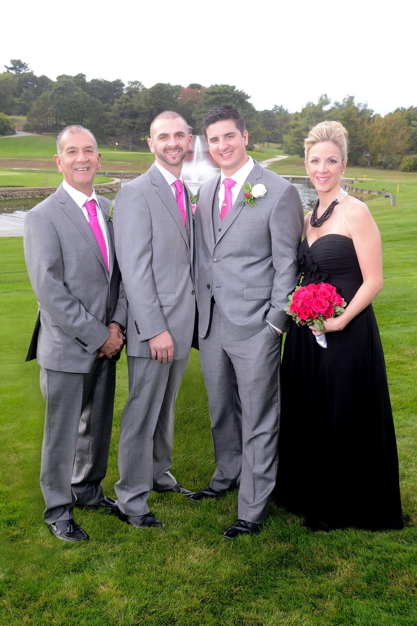 Joseph P. Niccoli Sr. with his children Joey, Anthony, and Christina at a family celebration — the family behind the Joseph P. Niccoli Sr. Foundation