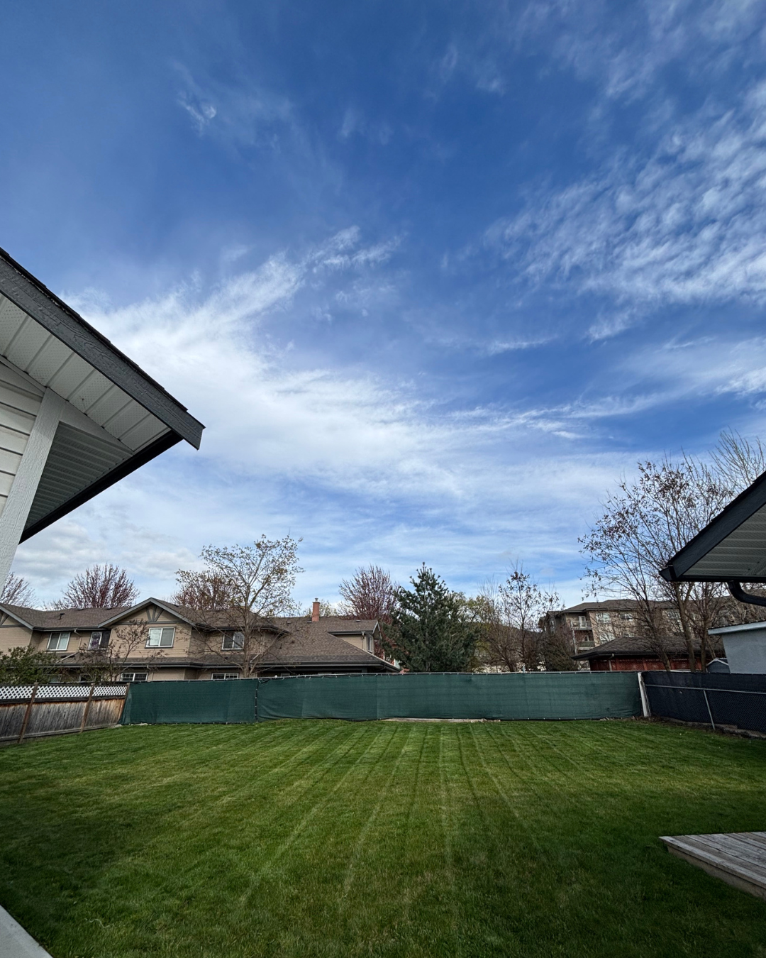 Evenly mowed lawn in Kelowna BC