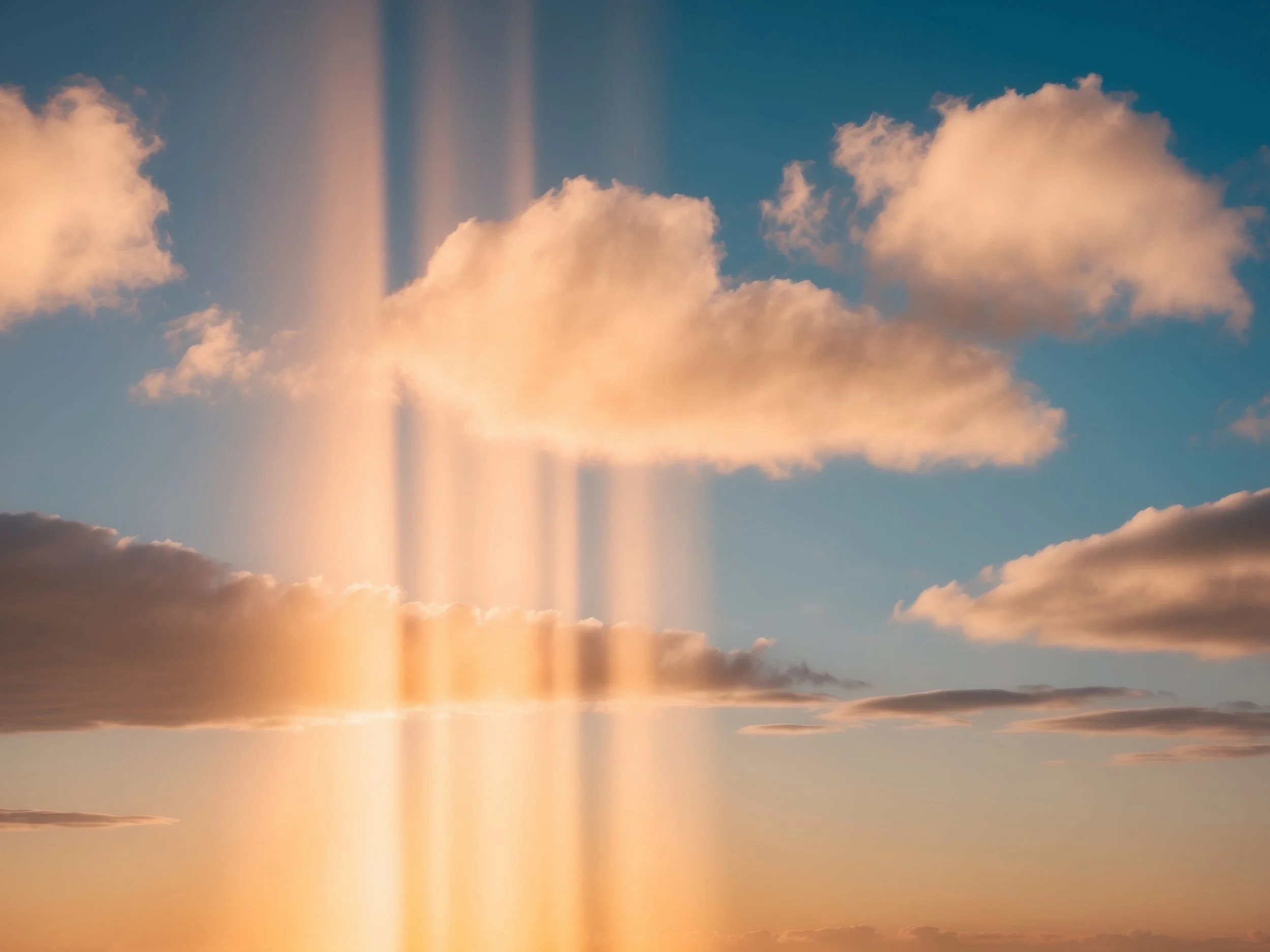 radiant light in clouds