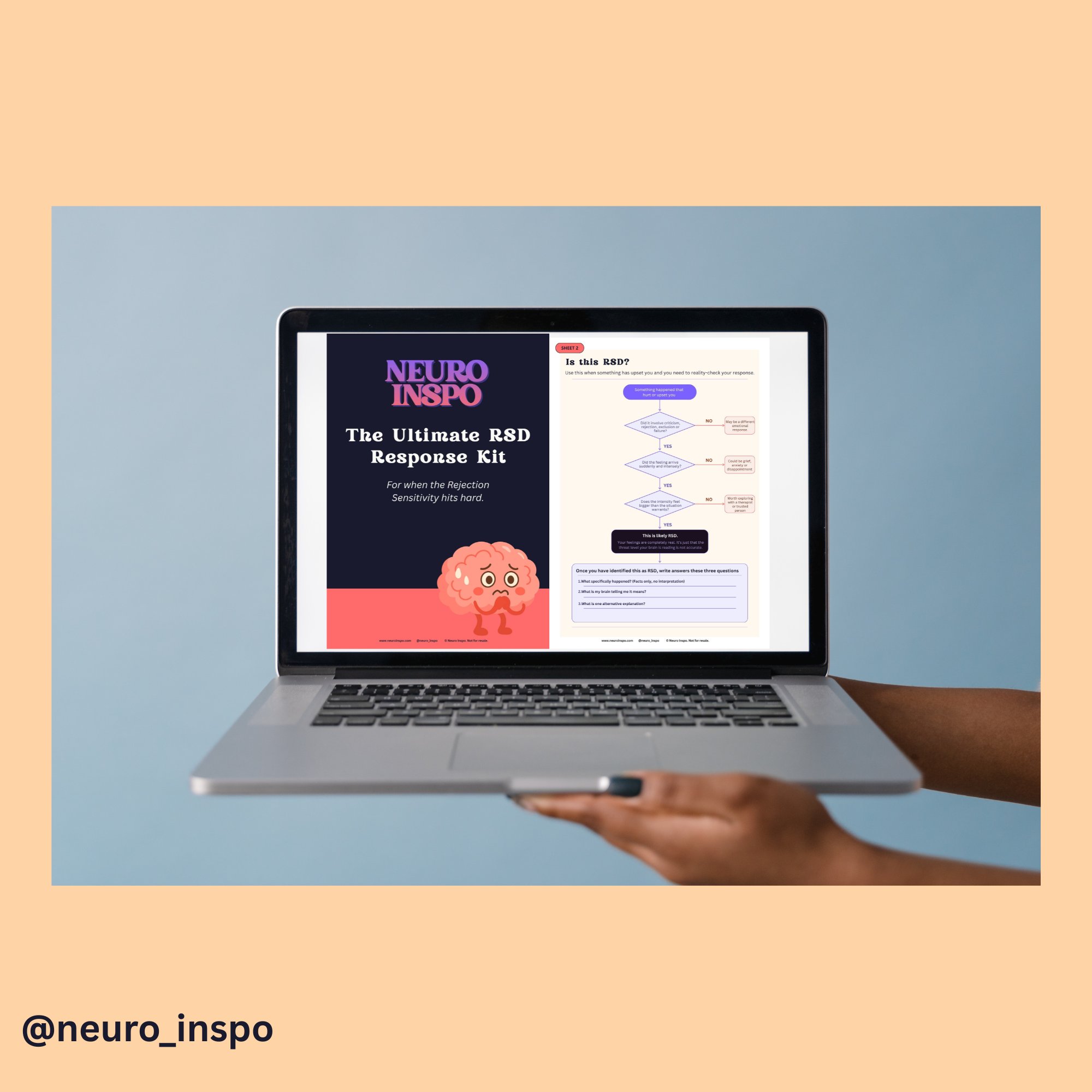 RSD Response Kit printable toolkit for rejection sensitive dysphoria