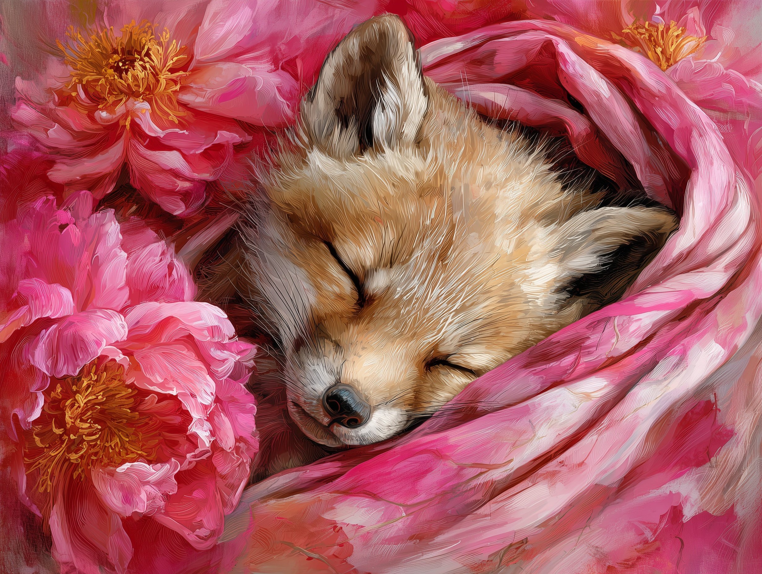 Fuschia Foxy: 5x7 Card