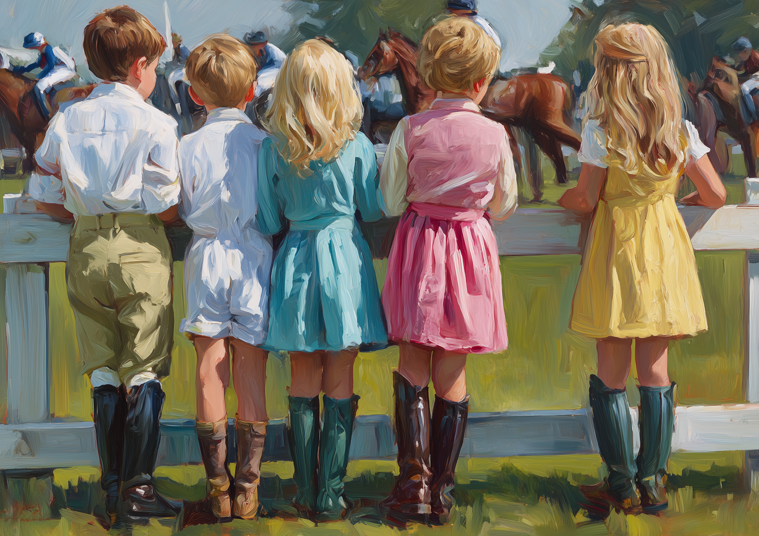 At the Rail: 5x7 Card