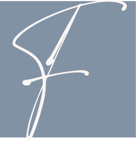 White signature on a teal background, Fiamonella Valuations