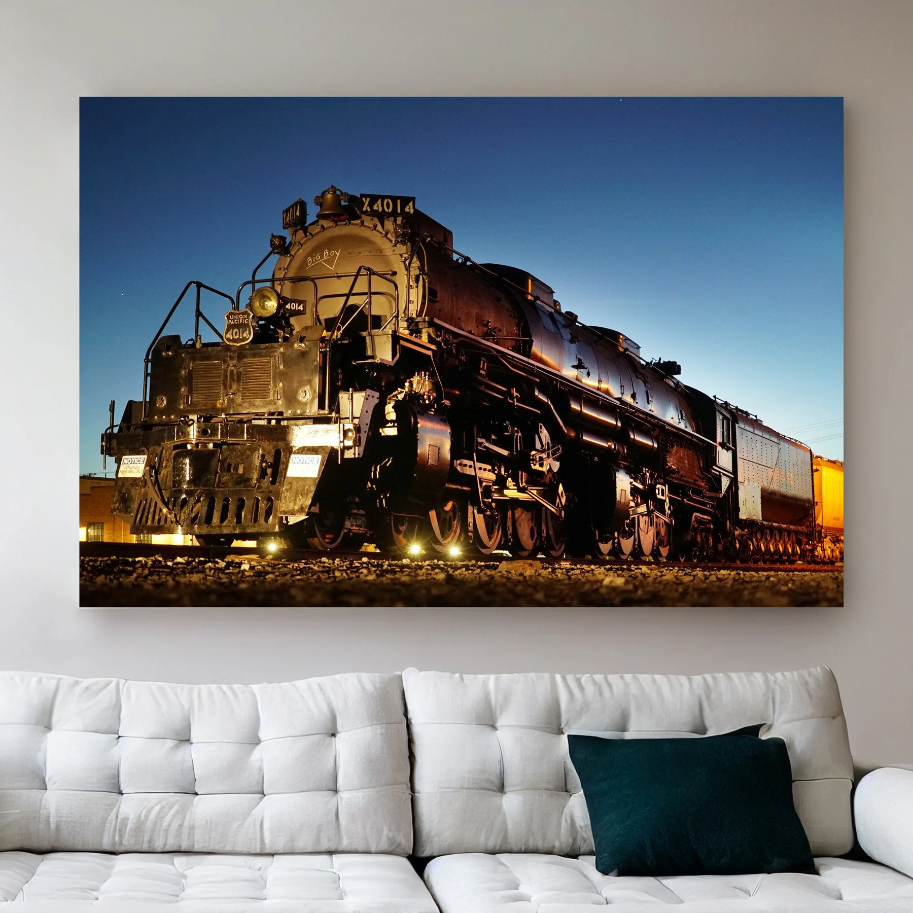 Steam Locomotive Photography Print Canvas Wall Art Industrial Railroad Decor Steampunk Engine Mechanical Train Art Railway Gift