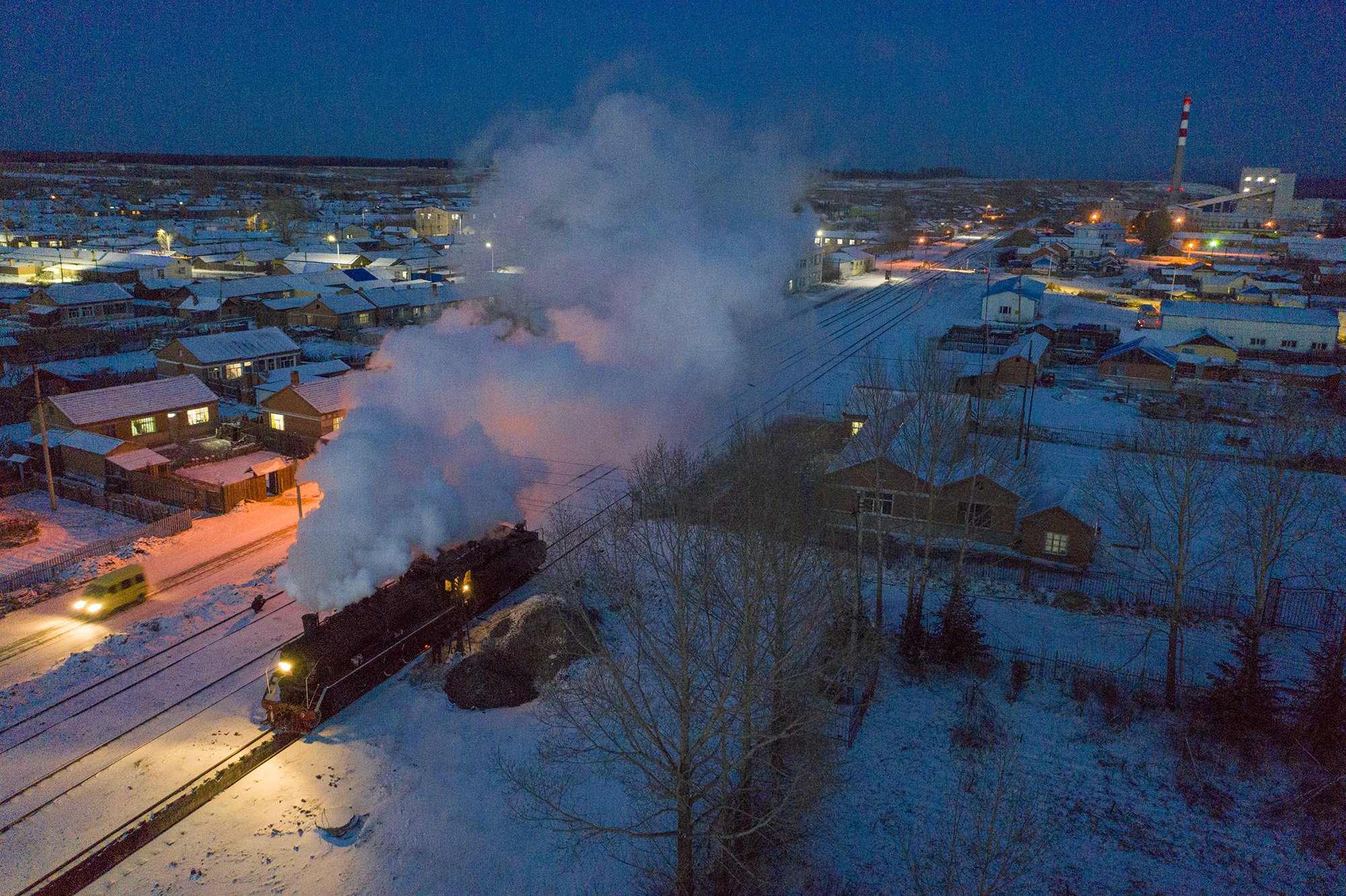  在五九煤礦進行調車作業的上游1225號，攝於2019年12月。 