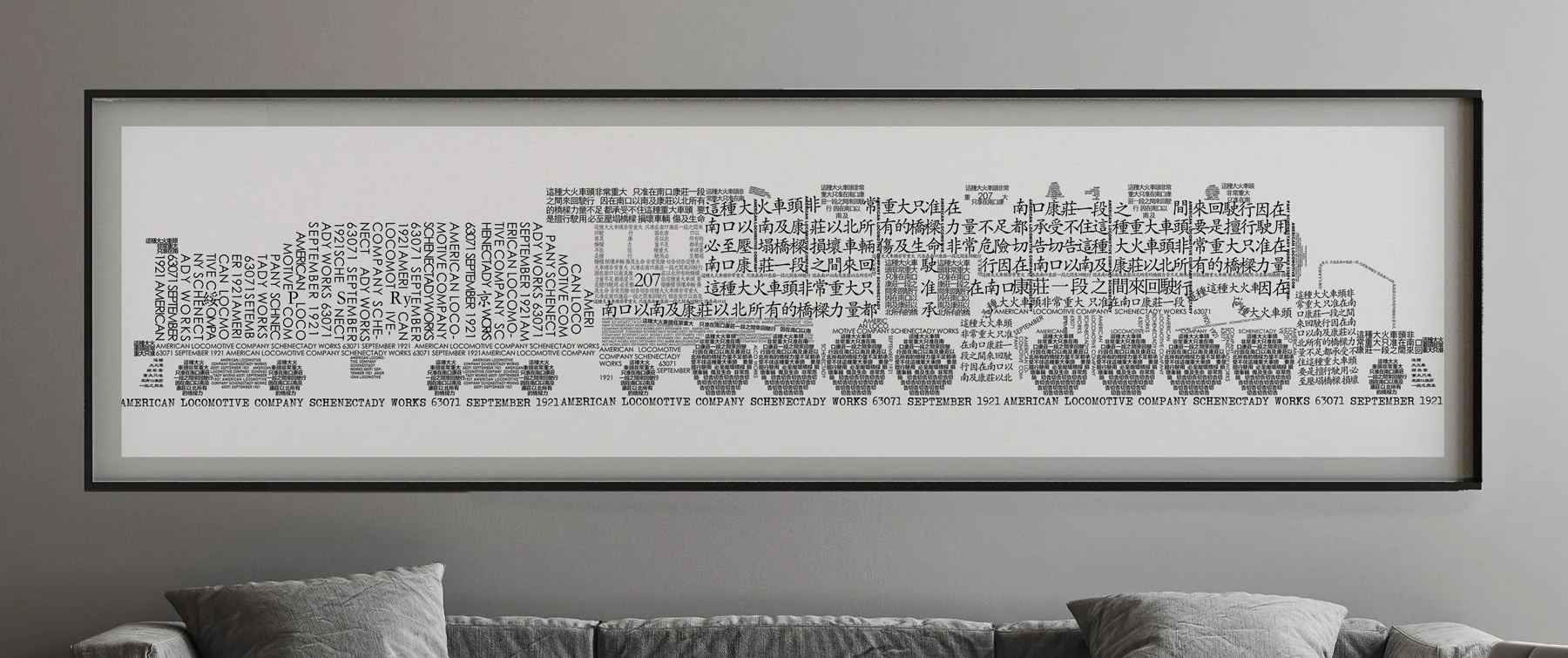 American Built Mallet 2-8-8-2 Steam Locomotive Art Print Panoramic Railway Wall Art Vintage Train Decor Railroad History Gift